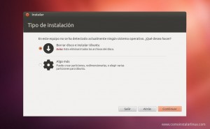 Como Instalar Ubuntu 12.04 - Tipo de instalación borrar disco