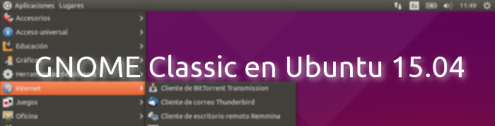 Ubuntu 15.04 gnome classic desktop install