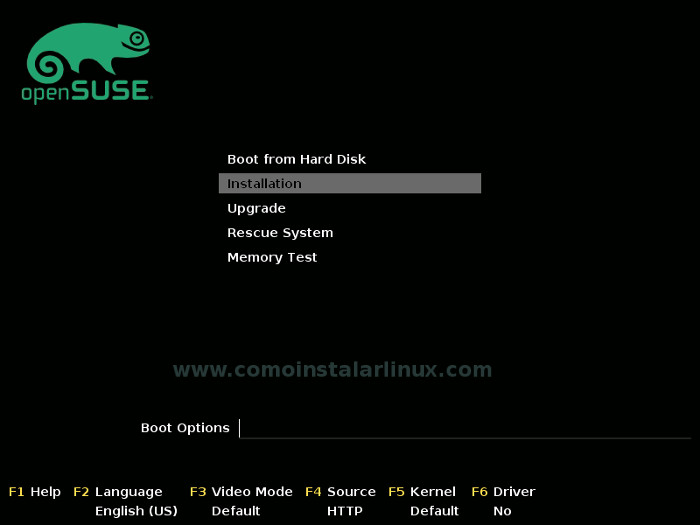 como instalar opensuse tumbleweed network install rolling release inicar instalacion init install
