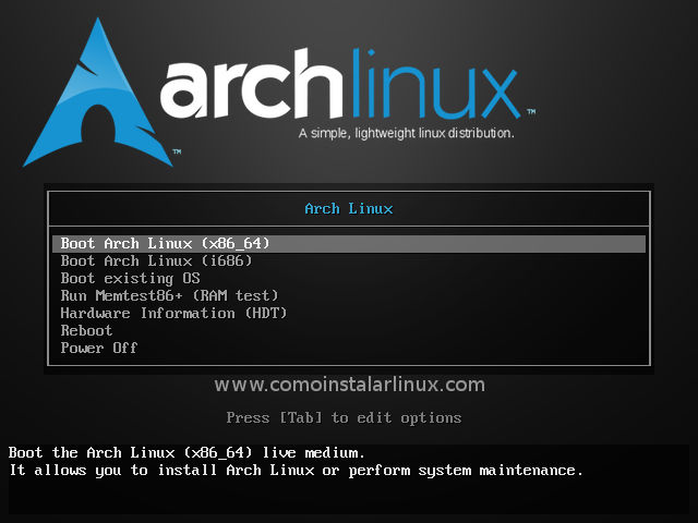 arch linux install arch linux instalar 01 comoinstalarlinux.com