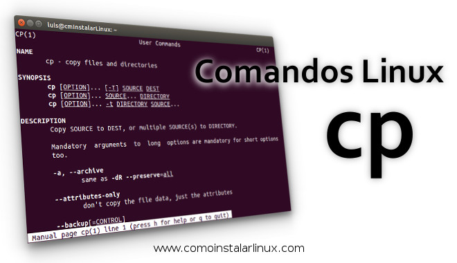 comandos linux cp recursive files directory archivos copiar directorios