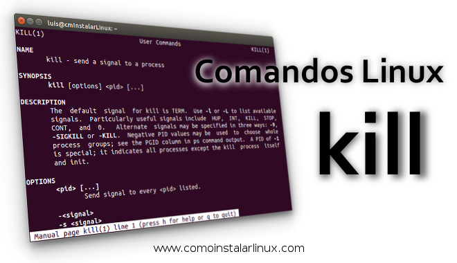 comandos linux kill command signal pid proccess proceso matar procesos