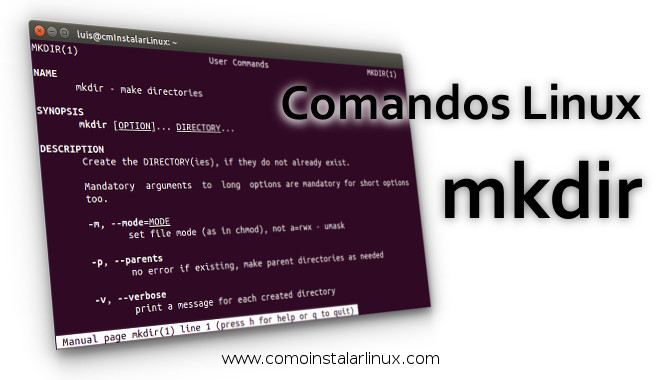comandos linux mkdir linux command mkdir crear directorio directorios recursivos recursive
