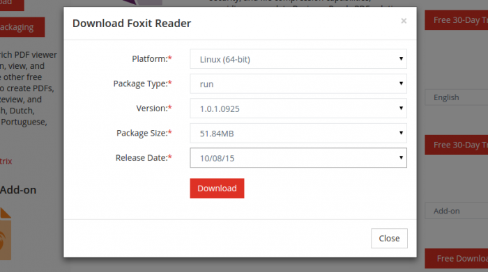 foxit reader linux install instalar