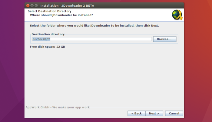jdownloader2 install linux roure path files