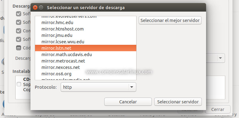 que hacer despues de insalar ubuntu 15.10 seleccionar servidor de descarga