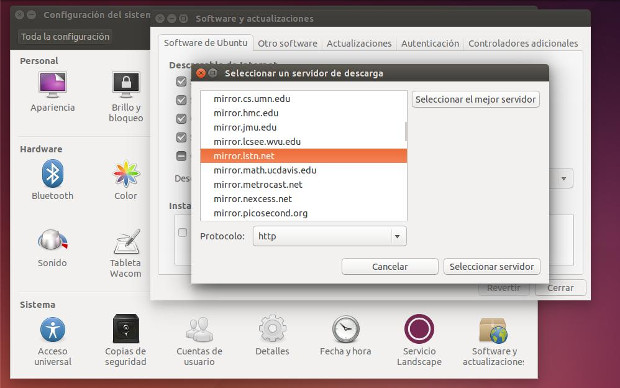 configurar el repositorio mas rápido en ubuntu