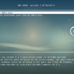 Debian 9 pantalla de inicio