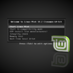 Instalación de Linux Mint 18.2 sonya pantalla de arranque de la instalacion