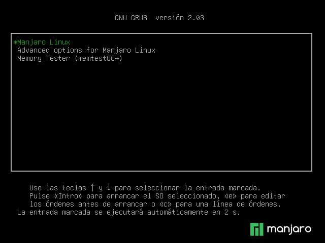 Inicio de Manarjo Linux.